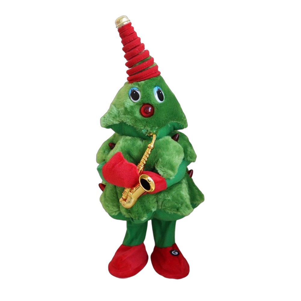 LEIQI Singing Dancing Christmas Plush Toy Intelligent Sensoring Activated Interactive Holiday Decoration with Music Motion