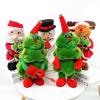 LEIQI Singing Dancing Christmas Plush Toy Intelligent Sensoring Activated Interactive Holiday Decoration with Music Motion view 3