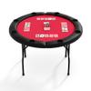 LuyFuitre 8 Player Round Folding Poker Table with Cup Holders, 48 Inch Professional Casino Grade Card Table for Texas Holdem & Blackjack, Portable Multi Gaming Table for Home, Man Cave view 1