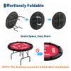 LuyFuitre 8 Player Round Folding Poker Table with Cup Holders, 48 Inch Professional Casino Grade Card Table for Texas Holdem & Blackjack, Portable Multi Gaming Table for Home, Man Cave view 4