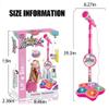 The All-in-One Microphone Toy, Kids Karaoke Microphone with Stand with Colorful Lights, Echo Effects, Adjustable Stand, Fun and Easy-to-Use, Christmas Birthday Gifts for Little Singers (Pink 1Pc) view 2