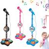 The All-in-One Microphone Toy, Kids Karaoke Microphone with Stand with Colorful Lights, Echo Effects, Adjustable Stand, Fun and Easy-to-Use, Christmas Birthday Gifts for Little Singers (Pink 1Pc) view 3