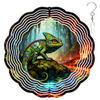 10-Inch Metal Wind Spinner Chameleon on Rock 3D Animal Wind Spinner, Unique Metal Hanging Kinetic Wind Sculpture Ornament Gifts for Women Yard Art Garden Patio Lawn Indoor Outdoor Decor view 1