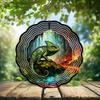 10-Inch Metal Wind Spinner Chameleon on Rock 3D Animal Wind Spinner, Unique Metal Hanging Kinetic Wind Sculpture Ornament Gifts for Women Yard Art Garden Patio Lawn Indoor Outdoor Decor view 2