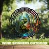 10-Inch Metal Wind Spinner Chameleon on Rock 3D Animal Wind Spinner, Unique Metal Hanging Kinetic Wind Sculpture Ornament Gifts for Women Yard Art Garden Patio Lawn Indoor Outdoor Decor view 4