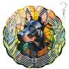 10-Inch Metal Wind Spinner Doberman Pinscher 3D Dog Wind Spinner, Unique Metal Hanging Kinetic Wind Sculpture Ornament Gifts for Women Yard Art Garden Patio Lawn Indoor Outdoor Decor (1) view 1