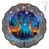 10-Inch Metal Wind Spinner Spotted Deer in Starry Night 3D Animal Wind Spinner, Unique Metal Hanging Kinetic Wind Sculpture Ornament Gifts for Women Yard Art Garden Patio Lawn Indoor Outdoor Decor (1) view 1