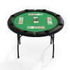 LuyFuitre 8 Player Round Folding Poker Table with Cup Holders, 48 Inch Professional Casino Grade Card Table for Texas Holdem & Blackjack, Portable Multi Gaming Table for Home, Man Cave view 1