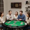 LuyFuitre 8 Player Round Folding Poker Table with Cup Holders, 48 Inch Professional Casino Grade Card Table for Texas Holdem & Blackjack, Portable Multi Gaming Table for Home, Man Cave view 2