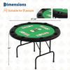 LuyFuitre 8 Player Round Folding Poker Table with Cup Holders, 48 Inch Professional Casino Grade Card Table for Texas Holdem & Blackjack, Portable Multi Gaming Table for Home, Man Cave view 3