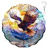 10-Inch Metal Wind Spinner Bald Eagle 3D Bird Wind Spinner, Unique Metal Hanging Kinetic Wind Sculpture Ornament Gifts for Women Yard Art Garden Patio Lawn Indoor Outdoor Decor (2) view 1