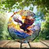 10-Inch Metal Wind Spinner Bald Eagle 3D Bird Wind Spinner, Unique Metal Hanging Kinetic Wind Sculpture Ornament Gifts for Women Yard Art Garden Patio Lawn Indoor Outdoor Decor (2) view 2
