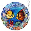 10-Inch Metal Wind Spinner Two Angelfish Among Coral 3D Fish Wind Spinner, Unique Metal Hanging Kinetic Wind Sculpture Ornament Yard Art Garden Patio Lawn Indoor Outdoor Decor view 1