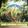 10-Inch Metal Wind Spinner Various Cacti 3D Plant Wind Spinner, Unique Metal Hanging Kinetic Wind Sculpture Ornament Gifts for Women Yard Art Garden Patio Lawn Indoor Outdoor Decor view 4