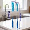 15.5 Inch Long Bottle Brush with 360 Rotating Head - Soft Bristles for Washing Glass, Narrow Neck Bottles, Wine Bottles, Vase, Hummingbird Feeder, Dishwasher Hose & Aquarium Tube, 2 Pack view 2