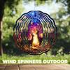 10-Inch Metal Wind Spinner Spotted Deer in Starry Night 3D Animal Wind Spinner, Unique Metal Hanging Kinetic Wind Sculpture Ornament Gifts for Women Yard Art Garden Patio Lawn Indoor Outdoor Decor (2) view 4