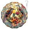10-Inch Metal Wind Spinner Pair of Lovebirds 3D Bird Wind Spinner, Unique Metal Hanging Kinetic Wind Sculpture Ornament Gifts for Women Yard Art Garden Patio Lawn Indoor Outdoor Decor view 1