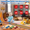 FUTESI Flexible Race Car Track for Kids 15 Ft Flex Tracks Starter Set Compatible with Diecast 1/64th Cars Portable Rolls Up Race Tracks with Strong Suction Cups Birthday Gifts for Boys Girls Ages 3+ view 2