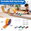 FUTESI Flexible Race Car Track for Kids 15 Ft Flex Tracks Starter Set Compatible with Diecast 1/64th Cars Portable Rolls Up Race Tracks with Strong Suction Cups Birthday Gifts for Boys Girls Ages 3+ view 3