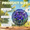 10-Inch Metal Wind Spinner Purple Irises 3D Floral Wind Spinner, Unique Metal Hanging Kinetic Wind Sculpture Ornament Gifts for Women Yard Art Garden Patio Lawn Indoor Outdoor Decor view 3