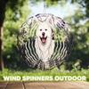 10-Inch Metal Wind Spinner Samoyed in Lavender Flowers 3D Dog Wind Spinner, Unique Metal Hanging Kinetic Wind Sculpture Ornament Gifts for Women Yard Art Garden Patio Lawn Indoor Outdoor Decor (1) view 4