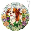 10-Inch Metal Wind Spinner Charles Spaniel Puppy 3D Dog Wind Spinner, Unique Metal Hanging Kinetic Wind Sculpture Ornament Gifts for Women Yard Art Garden Patio Lawn Indoor Outdoor Decor view 1