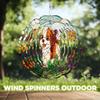 10-Inch Metal Wind Spinner Charles Spaniel Puppy 3D Dog Wind Spinner, Unique Metal Hanging Kinetic Wind Sculpture Ornament Gifts for Women Yard Art Garden Patio Lawn Indoor Outdoor Decor view 4