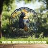 10-Inch Metal Wind Spinner Black Bear by Stream 3D Wildlife Wind Spinner, Unique Metal Hanging Kinetic Wind Sculpture Ornament Gifts for Women Yard Art Garden Patio Lawn Indoor Outdoor Decor view 4