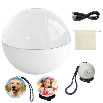 2.76" Crystal Ball Video Player, 2026 New 3D Memory Orb Ball Digital Display Memory Sphere Lamp with Sound, Uploadable Videos&Photos, Personalized Gift for Birthday Anniversary Xmas Valentine's Day