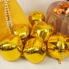 10Pcs Gold Round Foil Balloons, 22" 18" 15" 4D Helium Sphere Golden Balloon, Metallic Gold Foil Baloon for Graduation Birthday Wedding New Year 2026 Disco Anniversary Party Decorations view 2
