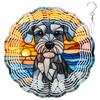 10-Inch Metal Wind Spinner Schnauzer by Sunset Ocean 3D Dog Wind Spinner, Unique Metal Hanging Kinetic Wind Sculpture Ornament Gifts for Women Yard Art Garden Patio Lawn Indoor Outdoor Decor (1) view 1