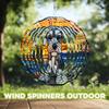 10-Inch Metal Wind Spinner Schnauzer by Sunset Ocean 3D Dog Wind Spinner, Unique Metal Hanging Kinetic Wind Sculpture Ornament Gifts for Women Yard Art Garden Patio Lawn Indoor Outdoor Decor (1) view 4