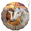 10-Inch Metal Wind Spinner Horse and Cow Brother 3D Animal Wind Spinner, Unique Metal Hanging Kinetic Wind Sculpture Ornament Gifts for Women Yard Art Garden Patio Lawn Indoor Outdoor Decor view 1