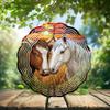 10-Inch Metal Wind Spinner Horse and Cow Brother 3D Animal Wind Spinner, Unique Metal Hanging Kinetic Wind Sculpture Ornament Gifts for Women Yard Art Garden Patio Lawn Indoor Outdoor Decor view 2