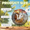 10-Inch Metal Wind Spinner Horse and Cow Brother 3D Animal Wind Spinner, Unique Metal Hanging Kinetic Wind Sculpture Ornament Gifts for Women Yard Art Garden Patio Lawn Indoor Outdoor Decor view 3