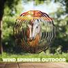 10-Inch Metal Wind Spinner Horse and Cow Brother 3D Animal Wind Spinner, Unique Metal Hanging Kinetic Wind Sculpture Ornament Gifts for Women Yard Art Garden Patio Lawn Indoor Outdoor Decor view 4
