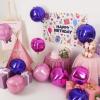 10Pcs Pink and Purple Round Foil Balloons, 22" 18" 15" 4D Helium Balloon, Metallic Hot Pink Purple Foil Baloon for Graduation Birthday Wedding New Year 2026 Anniversary Party Decorations view 2