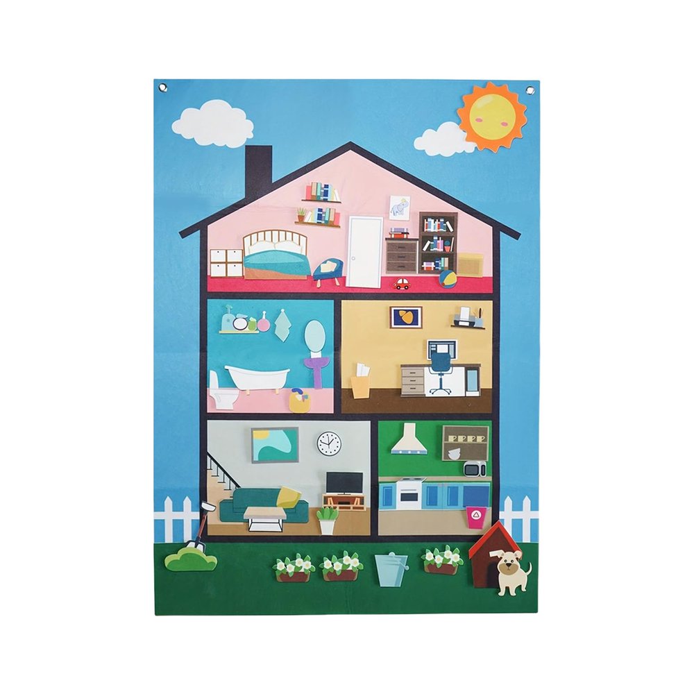 Felt Storyboard | Room Decor Felt Board Game | Sensory Learning Toy for School, Preschoolers, Boy Skill Development, Girl, Home, Playtime, Travel, Aged 3+