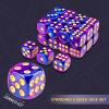 24 of Pack 16MM 6 Sided Dice Set,Two Colours D6 Game Dice Set, 6 Sided Standard Dices for Yahtzee, Bunco or Teaching Math,with Portable Dice Pouch(Purple and Blue) view 2