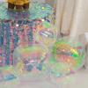 10Pcs Iridescent Round Foil Balloons, 22" 18" 10" 4D Helium Clear Balloon, Metallic Iridescent Foil Baloon for Graduation Birthday Wedding New Year 2026 Disco Anniversary Party Decorations view 3