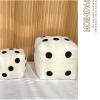 7.9 X 7.9 in Dice Pillow, Cube Dice Pillow, White Plush Dice Pillows for Bed, Fun Throwable Cube Dices Pillows, for Gaming Room Decor, Couch, Bedroom (20 * 20cm,Pink) view 2