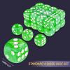 24 of Pack 16MM 6 Sided Dice Set,Pearl Pattern D6 Game Dice Set, 6 Sided Standard Dices for Yahtzee, Bunco or Teaching Math,with Portable Dice Pouch(Green Pearl) view 2