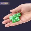 24 of Pack 16MM 6 Sided Dice Set,Pearl Pattern D6 Game Dice Set, 6 Sided Standard Dices for Yahtzee, Bunco or Teaching Math,with Portable Dice Pouch(Green Pearl) view 3