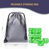 24 of Pack 16MM 6 Sided Dice Set,Pearl Pattern D6 Game Dice Set, 6 Sided Standard Dices for Yahtzee, Bunco or Teaching Math,with Portable Dice Pouch(Green Pearl) view 4