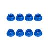 8PCS Flange M4 Lock Nuts Aluminum M4 Wheel Hardware for 1/10 RC Crawler TRX4 SCX10 Axial HPI TLR ECX Model Car Vehicles Upgraded Replacement Parts (Dark Blue) view 1