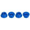 8PCS Flange M4 Lock Nuts Aluminum M4 Wheel Hardware for 1/10 RC Crawler TRX4 SCX10 Axial HPI TLR ECX Model Car Vehicles Upgraded Replacement Parts (Dark Blue) view 2