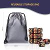 24 of Pack 16MM 6 Sided Dice Set,Two Colours D6 Game Dice Set, 6 Sided Standard Dices for Yahtzee, Bunco or Teaching Math,with Portable Dice Pouch(Red and Black) view 4