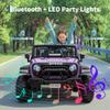 24V 2-Seater Kids Electric Truck with Parent Remote Control, 100Min Ride-on Car, 4WD Dual Motor, 2 Speeds, Spring Shock Absorber, LED Headlights, Siblings Gift Kids Electric Vehicle, Purple view 4