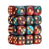 24 of Pack 16MM 6 Sided Dice Set,Two Colours D6 Game Dice Set, 6 Sided Standard Dices for Yahtzee, Bunco or Teaching Math,with Portable Dice Pouch(Red and Green) view 1