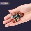 24 of Pack 16MM 6 Sided Dice Set,Two Colours D6 Game Dice Set, 6 Sided Standard Dices for Yahtzee, Bunco or Teaching Math,with Portable Dice Pouch(Red and Green) view 3